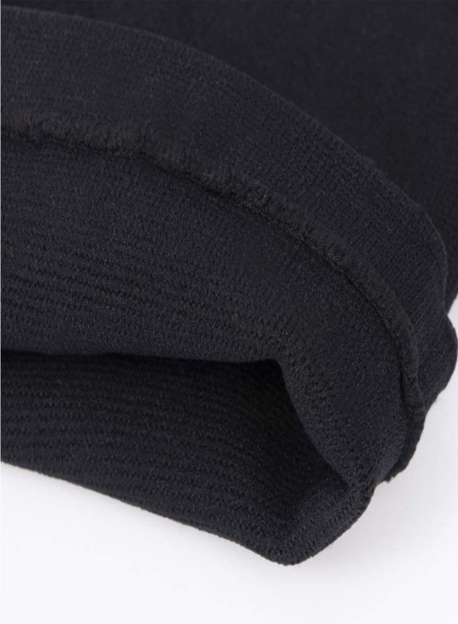 JUMISEE (One Pair) Cotton Knee Sleeves for Knee Support, Circulation Improvement & Pain Relief,Sport Compression for Running, Pain Management, Arthritis Pain Women Men (Black, Medium) - Image 5